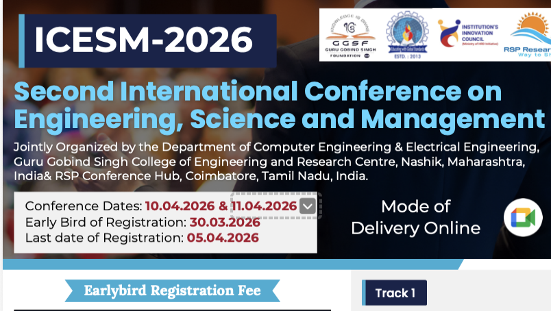 Second International Conference on Engineering, Science and Management ICESM 2026 venue Poster